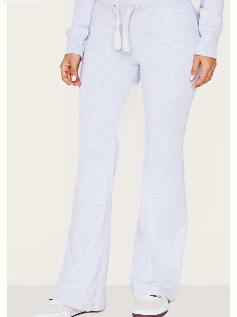 PrettyLittleThing Light Gray Drawstring Joggers - Picture 2 of 3